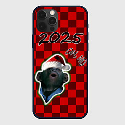 Чехол для iPhone 12 Pro Max Новогодняя обезьяна oh, no, цвет: 3D-черный