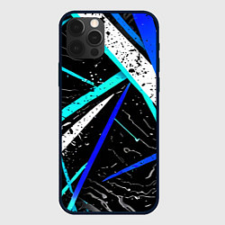 Чехол для iPhone 12 Pro Max Разноцветные праздничные линии, цвет: 3D-черный