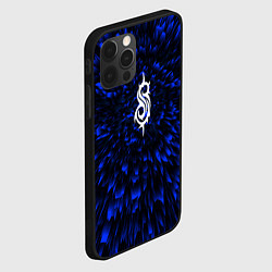 Чехол для iPhone 12 Pro Max Slipknot blue energy, цвет: 3D-черный — фото 2