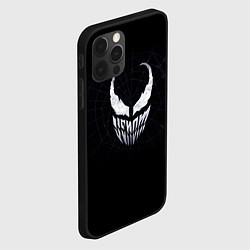 Чехол для iPhone 12 Pro Max Venom face - logo, цвет: 3D-черный — фото 2