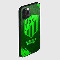 Чехол для iPhone 12 Pro Max Atletico Madrid - green gradient, цвет: 3D-черный — фото 2