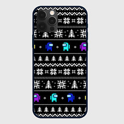 Чехол для iPhone 12 Pro Max Ornament - Among Us new year, цвет: 3D-черный