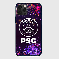 Чехол для iPhone 12 Pro Max Праздничный PSG, цвет: 3D-черный