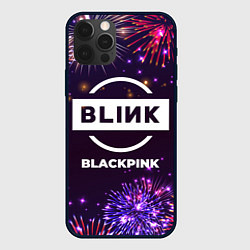 Чехол для iPhone 12 Pro Max Праздничный Blackpink, цвет: 3D-черный