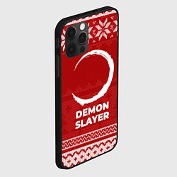 Чехол для iPhone 12 Pro Max Новогодний Demon Slayer, цвет: 3D-черный — фото 2