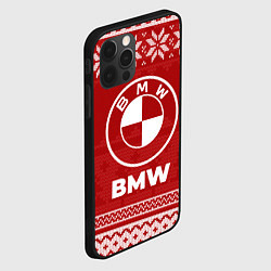 Чехол для iPhone 12 Pro Max Новогодний BMW, цвет: 3D-черный — фото 2