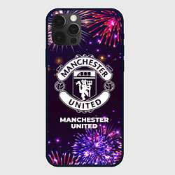 Чехол для iPhone 12 Pro Max Праздничный Manchester United, цвет: 3D-черный