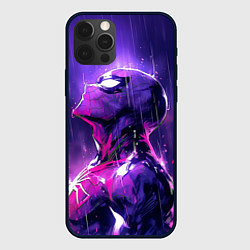 Чехол для iPhone 12 Pro Max Spider-man - Neon rain, цвет: 3D-черный