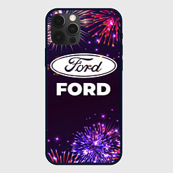 Чехол для iPhone 12 Pro Max Праздничный Ford, цвет: 3D-черный