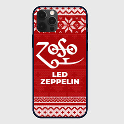 Чехол для iPhone 12 Pro Max Новогодний Led Zeppelin, цвет: 3D-черный