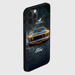 Чехол для iPhone 12 Pro Max Спортивный американский автомобиль Ford Mustang, цвет: 3D-черный — фото 2