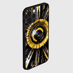 Чехол для iPhone 12 Pro Max Чёрно-жёлтая сфера киберпанк, цвет: 3D-черный — фото 2