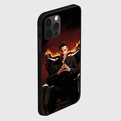 Чехол для iPhone 12 Pro Max Люцифер на стуле, цвет: 3D-черный — фото 2