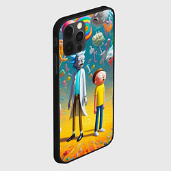 Чехол для iPhone 12 Pro Max Рик и Морти - сюрреалистическая фантазия, цвет: 3D-черный — фото 2