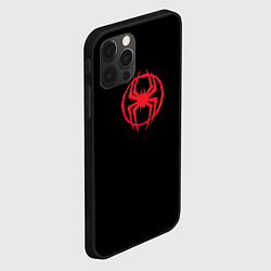 Чехол для iPhone 12 Pro Max Miles Morales - logo, цвет: 3D-черный — фото 2