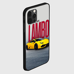 Чехол для iPhone 12 Pro Max Итальянский суперкар Lambo Huracan, цвет: 3D-черный — фото 2