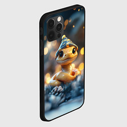 Чехол для iPhone 12 Pro Max Змейка в желтых огоньках, цвет: 3D-черный — фото 2