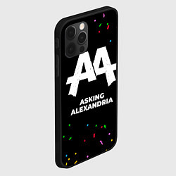 Чехол для iPhone 12 Pro Max Asking Alexandria конфети, цвет: 3D-черный — фото 2