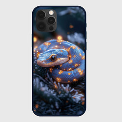 Чехол для iPhone 12 Pro Max Змея с искорками новогодними, цвет: 3D-черный