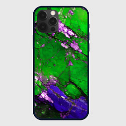 Чехол для iPhone 12 Pro Max A purple mineral in a green stone, цвет: 3D-черный