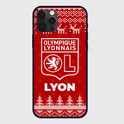 Чехол для iPhone 12 Pro Max Новогодний Lyon с оленями, цвет: 3D-черный