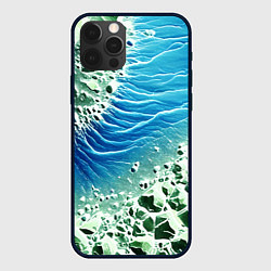 Чехол для iPhone 12 Pro Max Берег и синие волны, цвет: 3D-черный