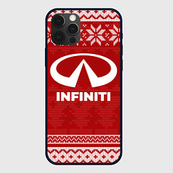 Чехол для iPhone 12 Pro Max Новогодний Infiniti, цвет: 3D-черный