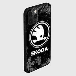 Чехол для iPhone 12 Pro Max Снежный Skoda, цвет: 3D-черный — фото 2