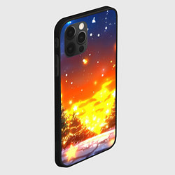 Чехол для iPhone 12 Pro Max Новогодний закат, цвет: 3D-черный — фото 2