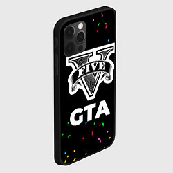 Чехол для iPhone 12 Pro Max GTA конфети, цвет: 3D-черный — фото 2