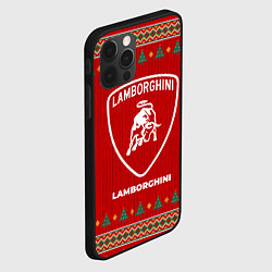 Чехол для iPhone 12 Pro Max Lamborghini new year, цвет: 3D-черный — фото 2