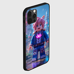 Чехол для iPhone 12 Pro Max Roblox pink hair, цвет: 3D-черный — фото 2