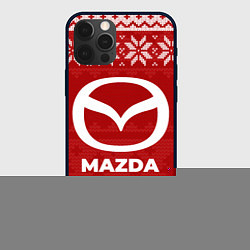 Чехол для iPhone 12 Pro Max Новогодний Mazda, цвет: 3D-черный