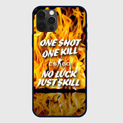 Чехол для iPhone 12 Pro Max Counter Strike - motto flame, цвет: 3D-черный