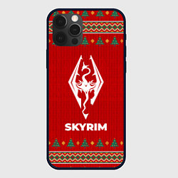 Чехол для iPhone 12 Pro Max Skyrim new year, цвет: 3D-черный