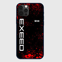 Чехол для iPhone 12 Pro Max Exeed - красные брызги краски, цвет: 3D-черный