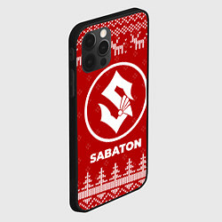 Чехол для iPhone 12 Pro Max Новогодний Sabaton с оленями, цвет: 3D-черный — фото 2