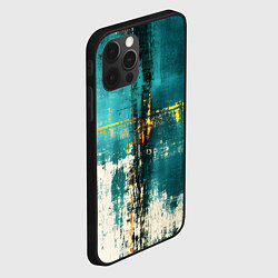 Чехол для iPhone 12 Pro Max Ржавчина сине-белая, цвет: 3D-черный — фото 2