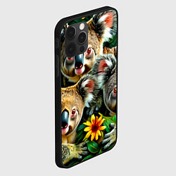 Чехол для iPhone 12 Pro Max Три коалы, цвет: 3D-черный — фото 2