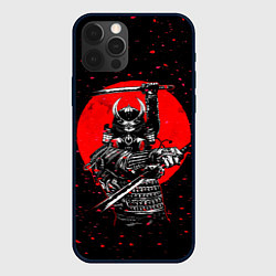 Чехол для iPhone 12 Pro Max Кровавый самурай и луна, цвет: 3D-черный