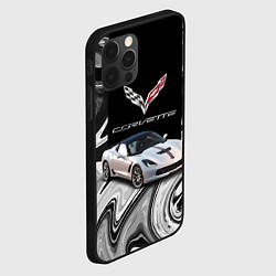 Чехол для iPhone 12 Pro Max Chevrolet Corvette - motorsport racing team, цвет: 3D-черный — фото 2