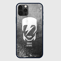 Чехол для iPhone 12 Pro Max David Bowie - grey gradient, цвет: 3D-черный