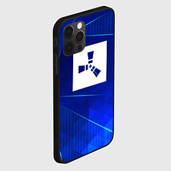 Чехол для iPhone 12 Pro Max Rust blue poly, цвет: 3D-черный — фото 2