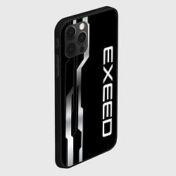 Чехол для iPhone 12 Pro Max Exeed - металлические полосы, цвет: 3D-черный — фото 2