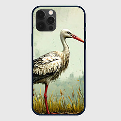 Чехол для iPhone 12 Pro Max Аист, цвет: 3D-черный