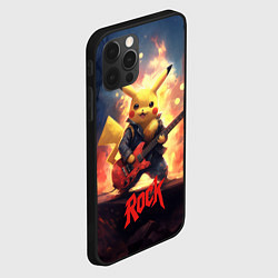 Чехол для iPhone 12 Pro Max Пикачу рок, цвет: 3D-черный — фото 2