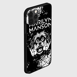 Чехол для iPhone 12 Pro Max Marilyn Manson рок пес, цвет: 3D-черный — фото 2