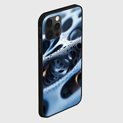Чехол для iPhone 12 Pro Max Текстура объемных сот, цвет: 3D-черный — фото 2