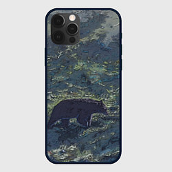 Чехол для iPhone 12 Pro Max Медведь идёт, цвет: 3D-черный