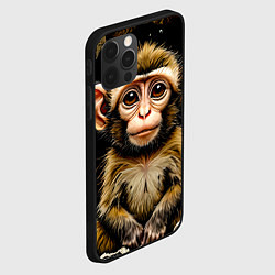 Чехол для iPhone 12 Pro Max Малыш макаки, цвет: 3D-черный — фото 2